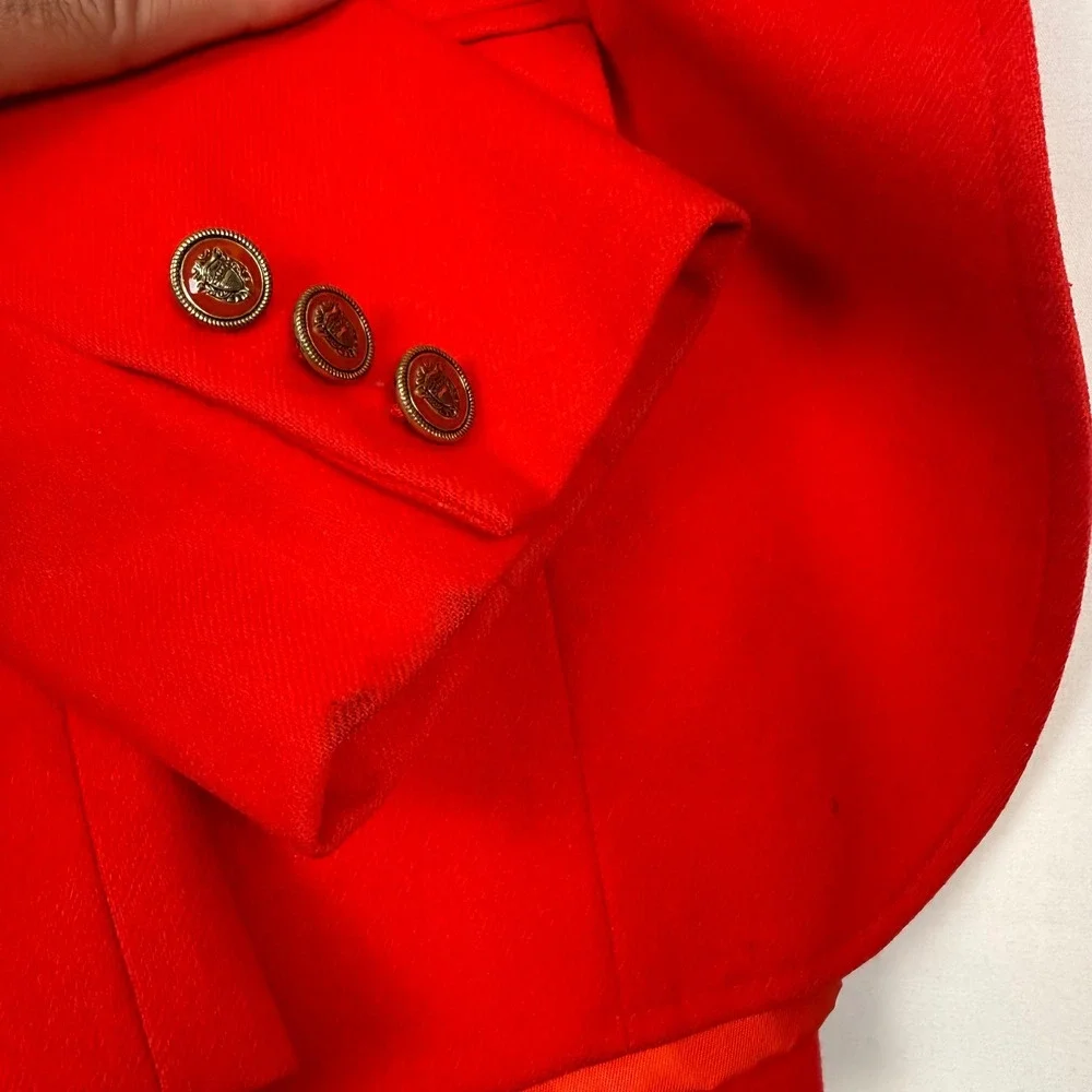 Pendleton Vintage Red 100% Virgin Wool Blazer Jacket Made in USA Single Button